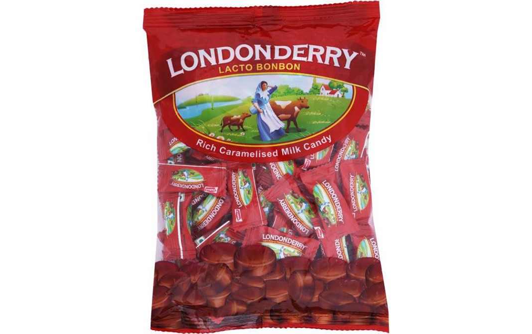 Parle London Derry Lacto Bonbon Rich Caramelised Milk Candy   Pack  277 grams